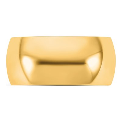 14K Yellow Gold 9mm Half Round Wedding Band – view 3