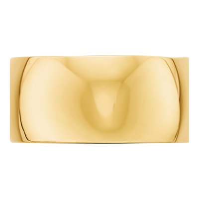 14K Yellow Gold 10mm Half-Round Wedding Band – view 3