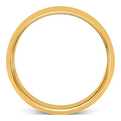 14K Yellow Gold 11mm Half Round Wedding Band – view 2