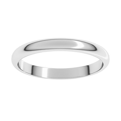 Continuum Sterling Silver 2.5mm Half-Round Wedding Band – view 3