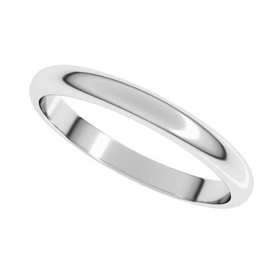 Continuum Sterling Silver 2.5mm Half-Round Wedding Band – view 4
