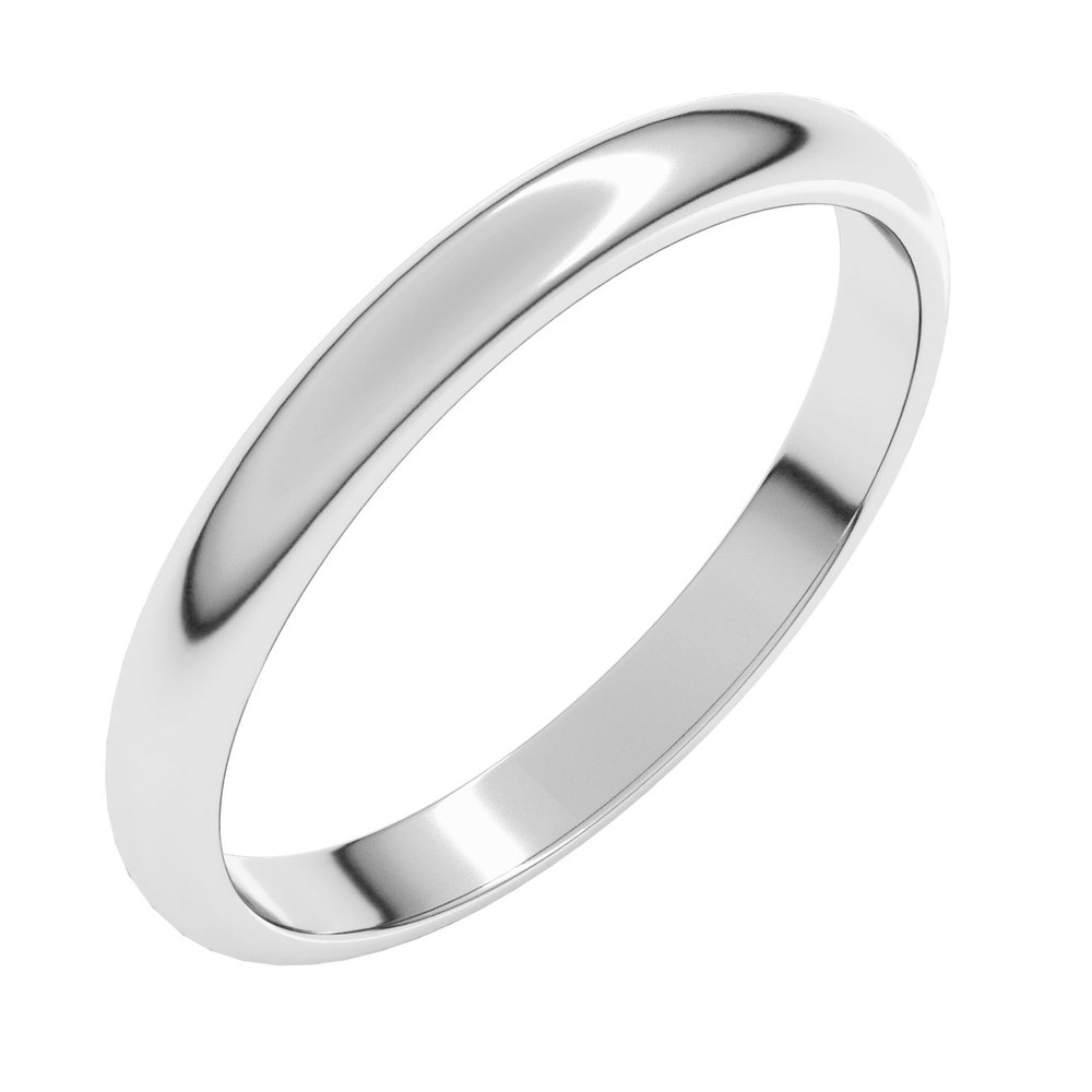 Continuum Sterling Silver 2.5mm Half-Round Wedding Band