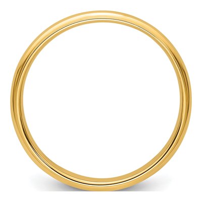 14K Yellow Gold 3mm Half Round Wedding Band – view 3