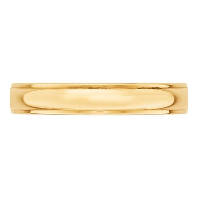 14K Yellow Gold 4mm Half Round Wedding Band – view 3