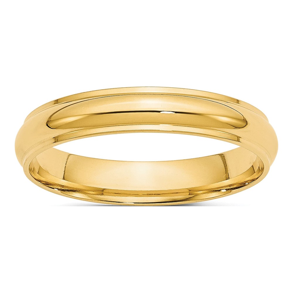 14K Yellow Gold 4mm Half Round Wedding Band