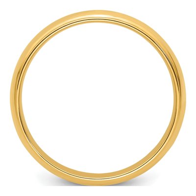 14K Yellow Gold 5mm Half Round Wedding Band – view 3