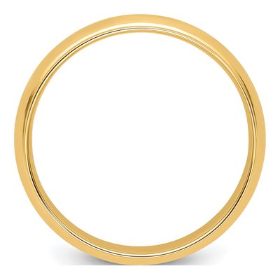 14K Yellow Gold 6mm Half Round Wedding Band – view 3