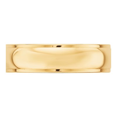 14K Yellow Gold 6mm Half Round Wedding Band – view 4