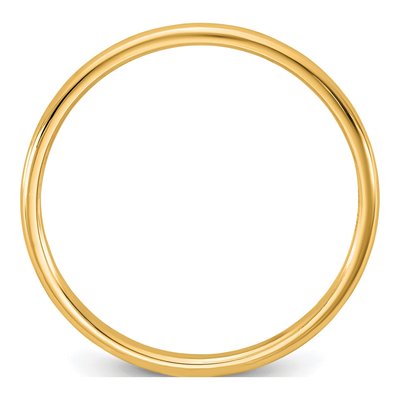 14K Yellow Gold 1.5mm Half Round Wedding Band – view 2