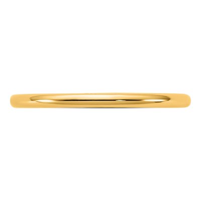 14K Yellow Gold 1.5mm Half Round Wedding Band – view 3