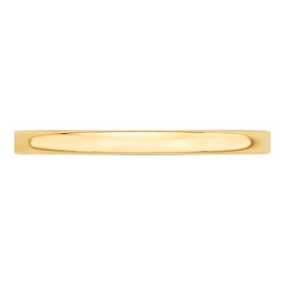 14K Yellow Gold 2mm Half Round Wedding Band – view 4