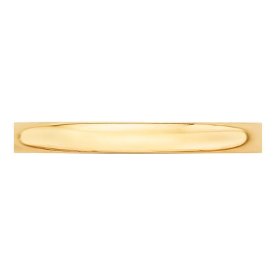 14K Yellow Gold 2.5mm Half Round Wedding Band – view 3
