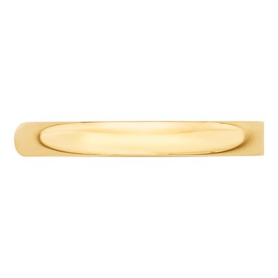 14K Yellow Gold 3mm Half Round Wedding Band – view 3
