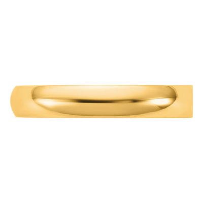 14K Yellow Gold 3.5mm Half Round Wedding Band – view 3