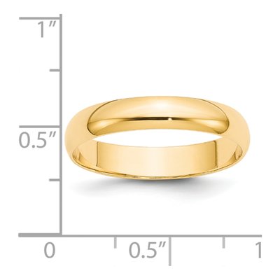 14K Yellow Gold 4mm Domed Wedding Band – view 4