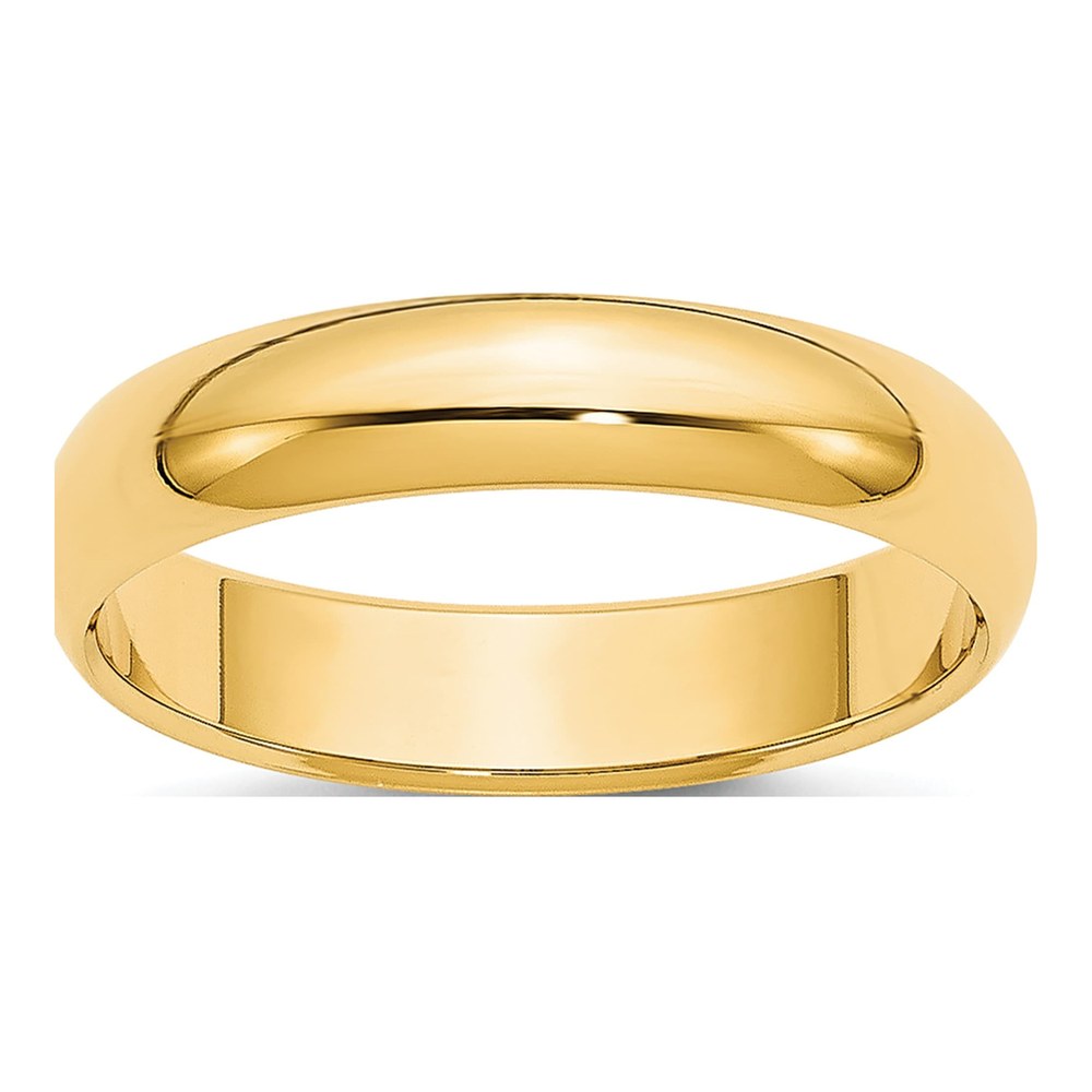14K Yellow Gold 4mm Domed Wedding Band