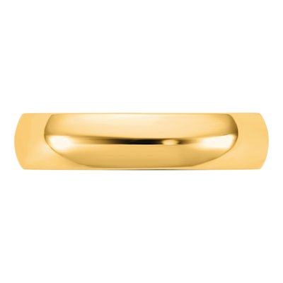 14K Yellow Gold 4.5mm Half Round Wedding Band – view 3