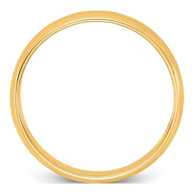 14K Yellow Gold 4.5mm Half Round Wedding Band – view 2
