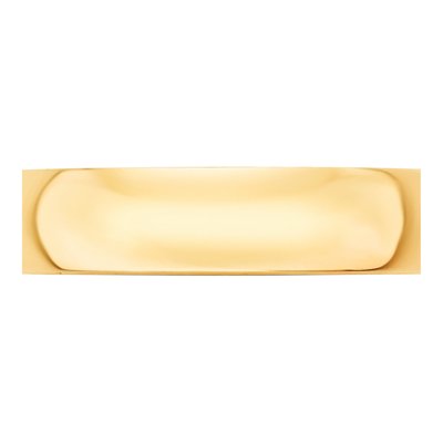 14K Yellow Gold 5mm Domed Wedding Band – view 2
