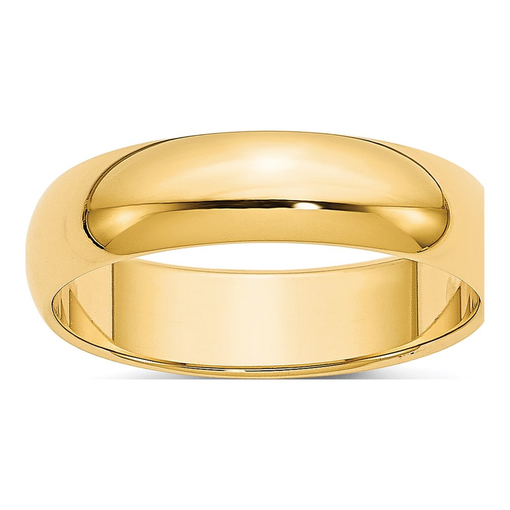 14K Yellow Gold 5mm Domed Wedding Band