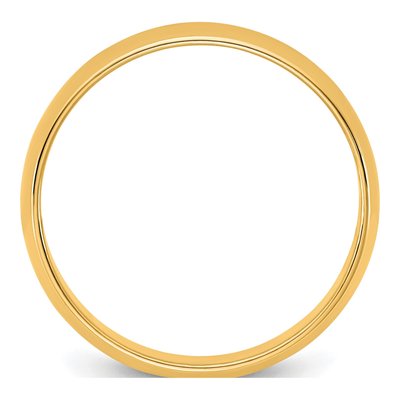 14K Yellow Gold 5.5mm Half Round Wedding Band – view 2