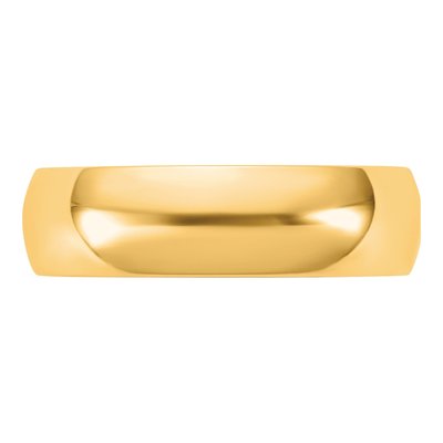 14K Yellow Gold 5.5mm Half Round Wedding Band – view 3