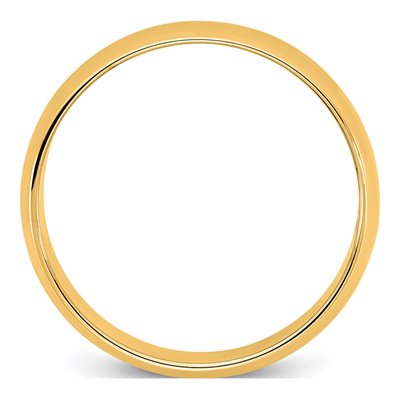 14K Yellow Gold 6.5mm Half Round Wedding Band – view 2