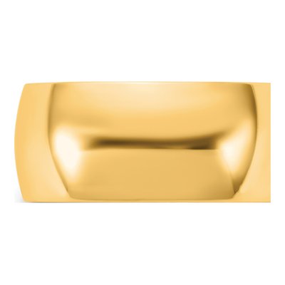 14K Yellow Gold 8.5mm Half Round Wedding Band – view 3