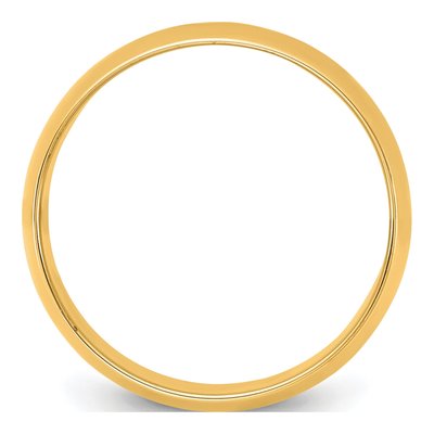 14K Yellow Gold 8.5mm Half Round Wedding Band – view 2