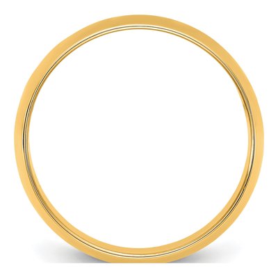 14K Yellow Gold 9mm Half Round Wedding Band – view 2