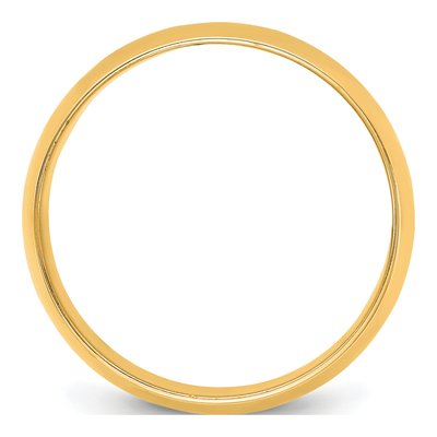 14K Yellow Gold 10mm Half Round Wedding Band – view 2