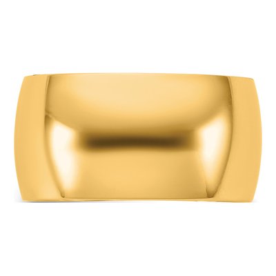 14K Yellow Gold 10mm Half Round Wedding Band – view 3