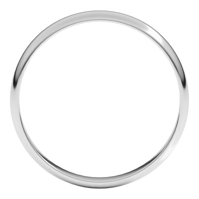 Sterling Silver 3mm Ultra-Lightweight Half Round Wedding Band – view 2
