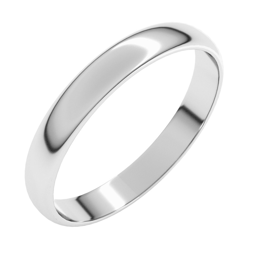 Continuum Sterling Silver 3mm Everyday Lightweight Half-Round Band