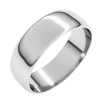 Sterling Silver 6mm Ultra-Lightweight Half Round Wedding Band