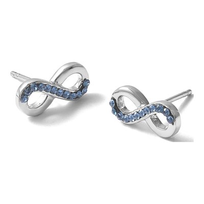 Sterling Silver Crystal Eternity Stud Earrings – view 7