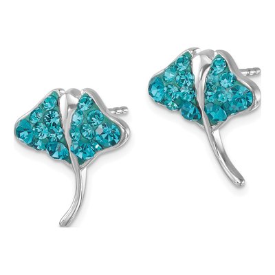 Sterling Silver Crystal Stingray Stud Earrings – view 3