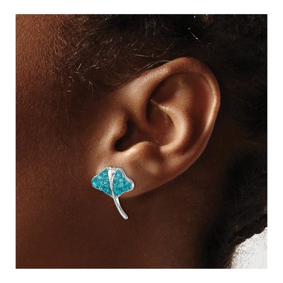 Sterling Silver Crystal Stingray Stud Earrings – view 4