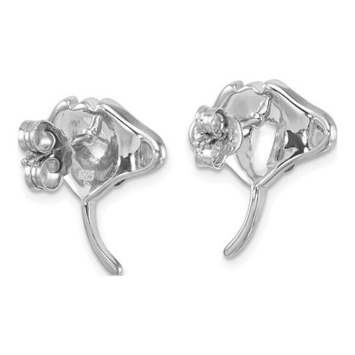 Sterling Silver Crystal Stingray Stud Earrings – view 5