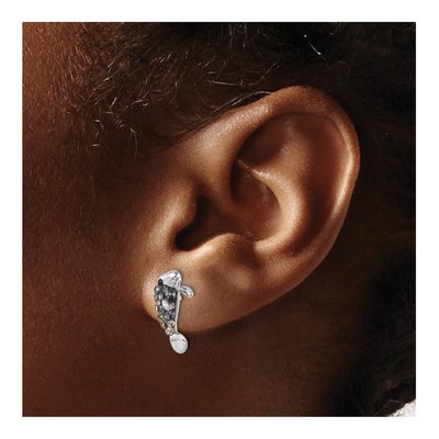 Sterling Silver Crystal Manatee Stud Earrings – view 4