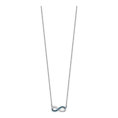 Sterling Silver Crystal Eternity Pendant Necklace – view 3