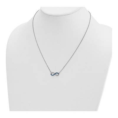 Sterling Silver Crystal Eternity Pendant Necklace – view 4