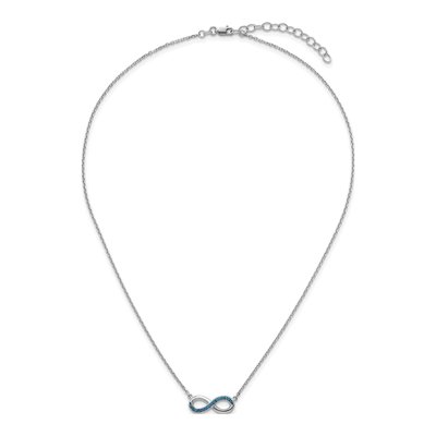 Sterling Silver Crystal Eternity Pendant Necklace – view 5