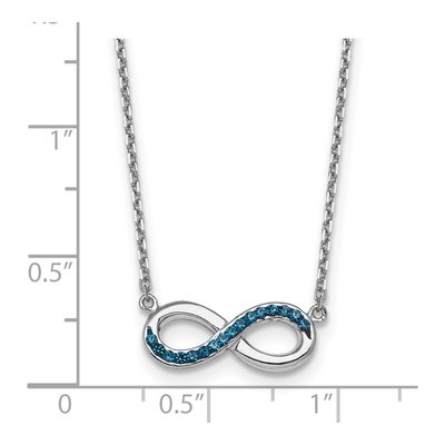 Sterling Silver Crystal Eternity Pendant Necklace – view 6