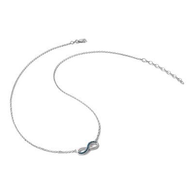 Sterling Silver Crystal Eternity Pendant Necklace – view 7