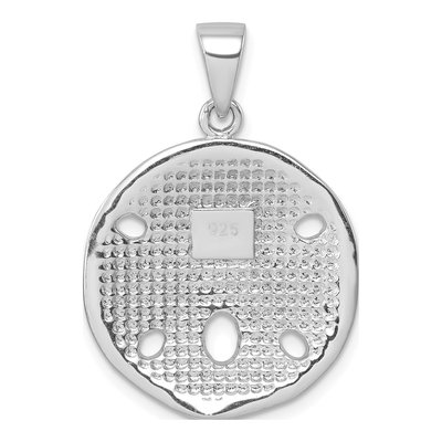 Sterling Silver Crystal Sand Dollar Pendant – view 4