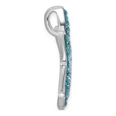 Sterling Silver Crystal Starfish Slide Pendant – view 3