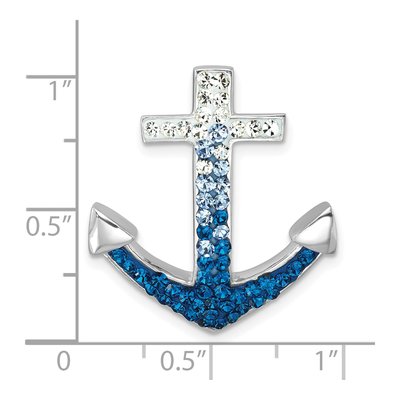 Sterling Silver Crystal Anchor Charm – view 6