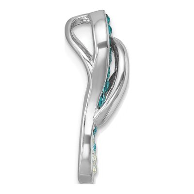 Sterling Silver Crystal Flip Flop Charm – view 3
