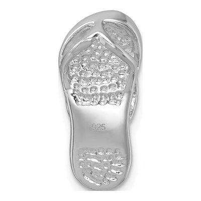Sterling Silver Crystal Flip Flop Charm – view 4